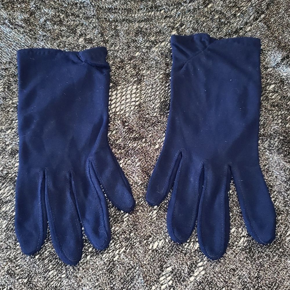 VNTG Blue Nylon Gloves